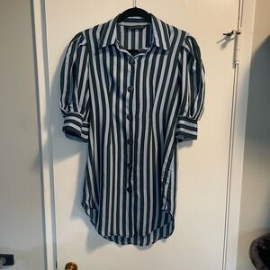 Chic Striped Button-Up Dress